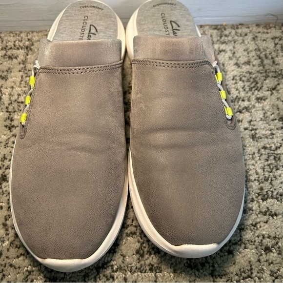 Cloudsteppers by Clarks Cushion Soft Gray Nova Ease Mules Size 6 - Picture 3 of 10